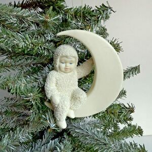 Vintage Department 56 Snowbabies "Moon Beams" Bisque Christmas Ornament Xmas